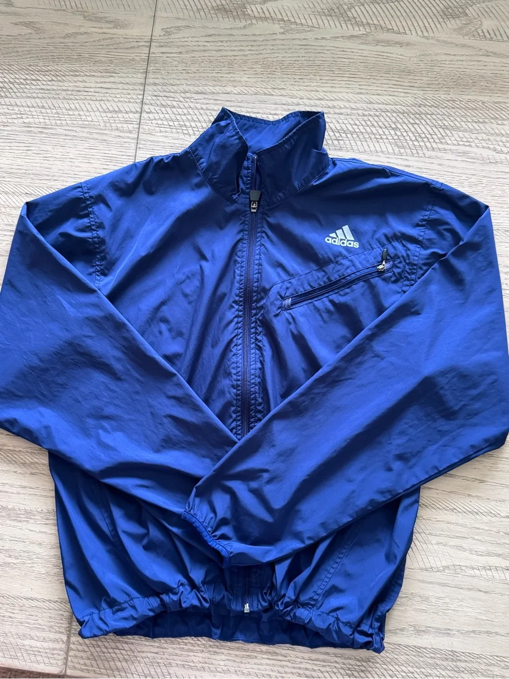 classic vintage 90s/Y2K Adidas full-zip nylon windbreaker